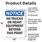 Signmission No Trucks Or Heavy Equipment Beyond OSHA Notice Sign, Plastic, 10in W x 14in L, 2PK OS-2PACK-NS-P-1014-V-15017 - alternate 2